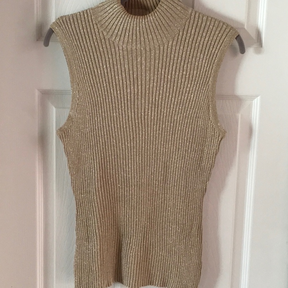 Gold sparkly turtleneck